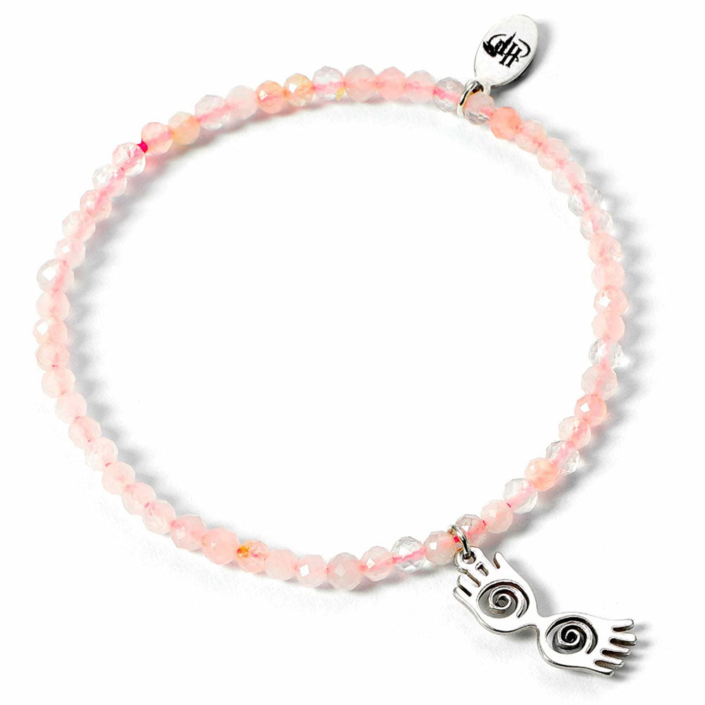 Harry Potter Stone Bracelet With Sterling Silver Charm Luna Glasses - Buy Sterling Silver at GiftMasters.co.uk