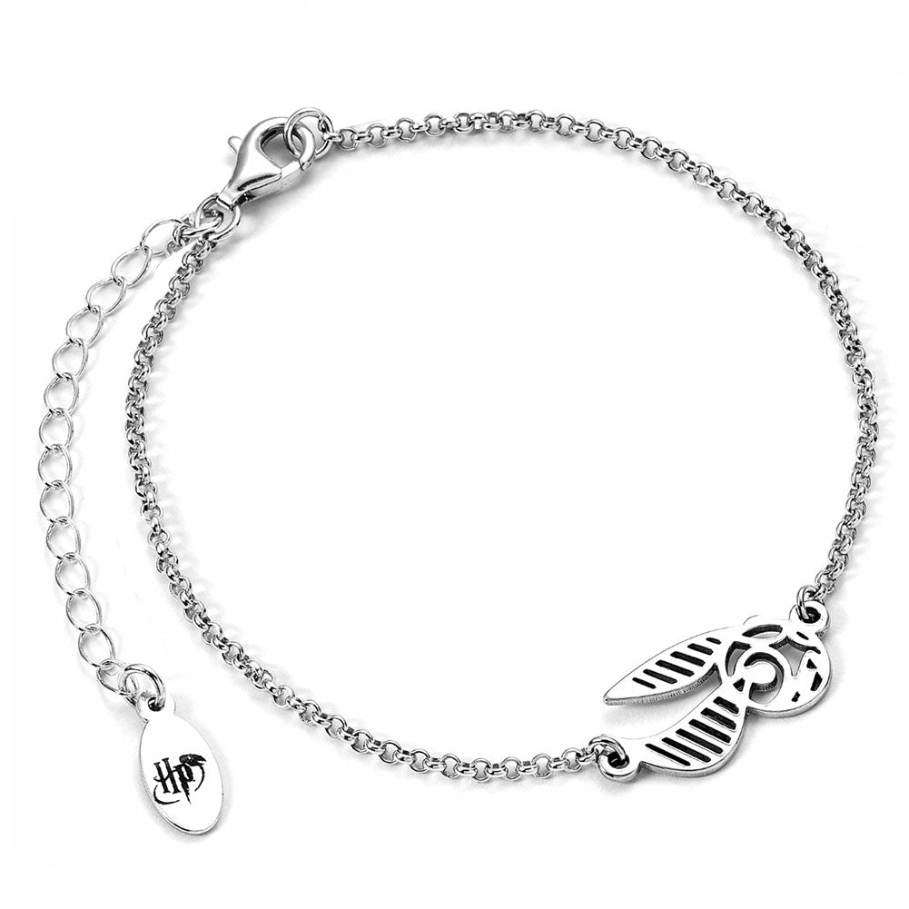 Harry Potter Sterling Silver Charm Bracelet Golden Snitch - Buy Sterling Silver at GiftMasters.co.uk