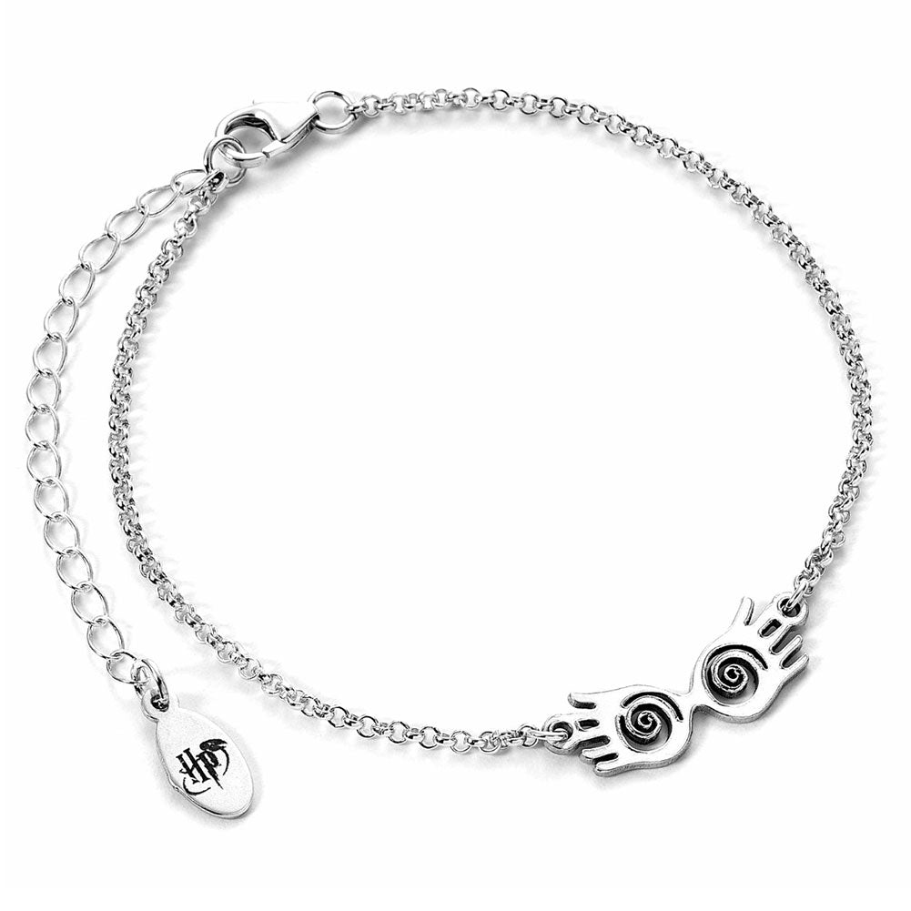 Harry Potter Sterling Silver Charm Bracelet Luna Glasses - Buy Sterling Silver at GiftMasters.co.uk