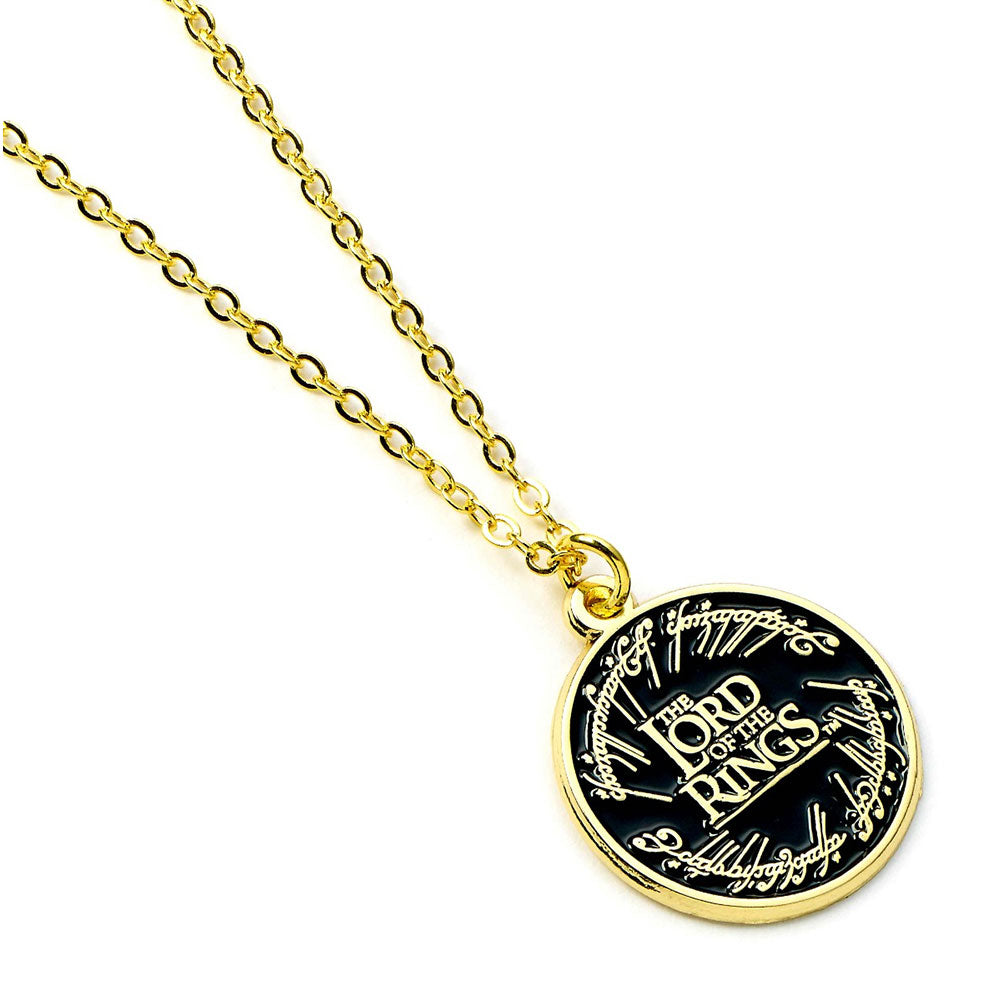 The Lord Of The Rings Gold Plated Necklace Logo - Buy Neckwear at GiftMasters.co.uk