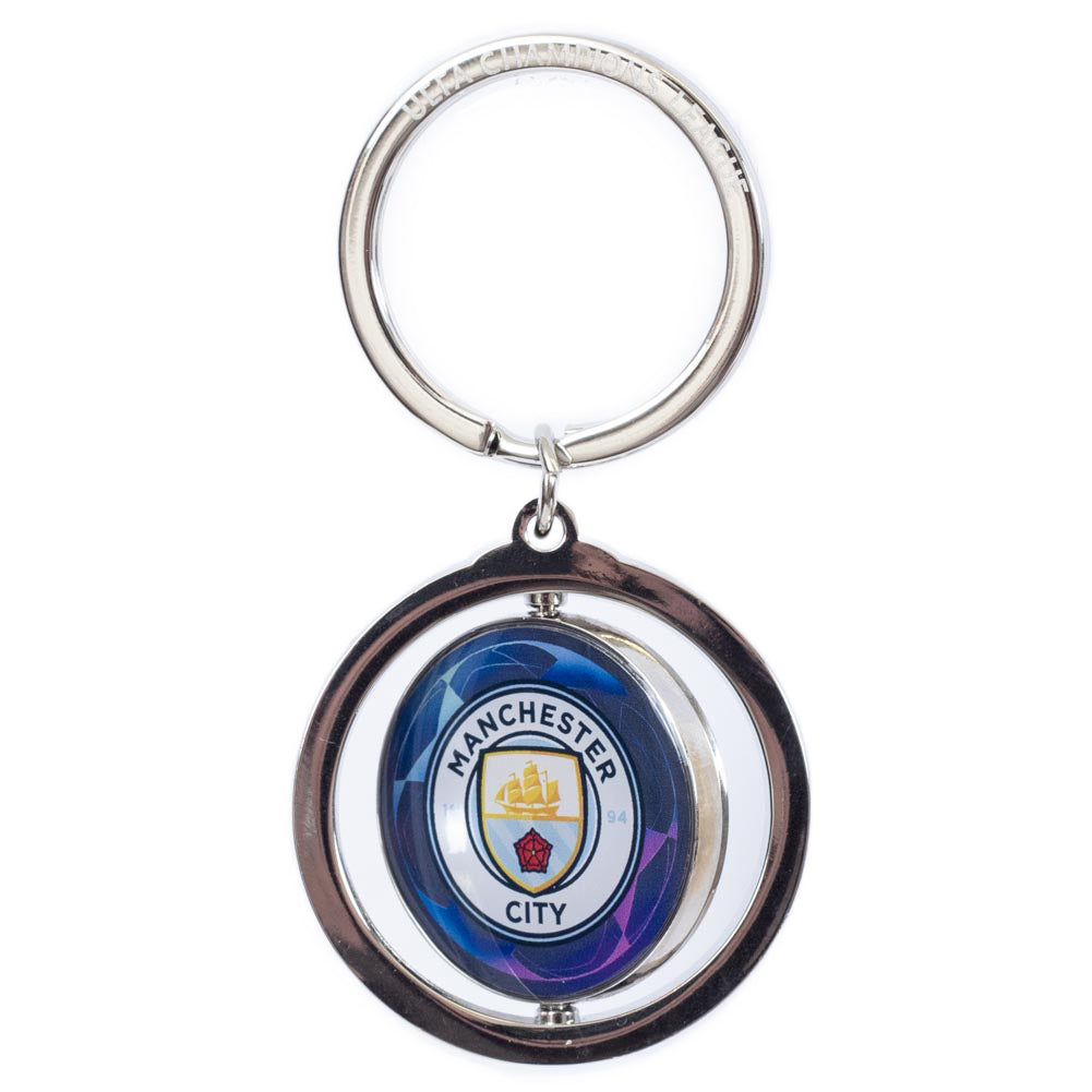 Manchester City FC UCL Spinner Keyring - Buy Keyrings at GiftMasters.co.uk