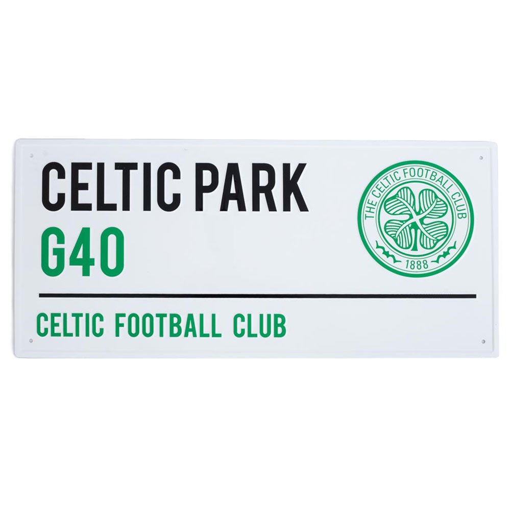 Celtic FC White Street Sign - Buy Metal Signs at GiftMasters.co.uk