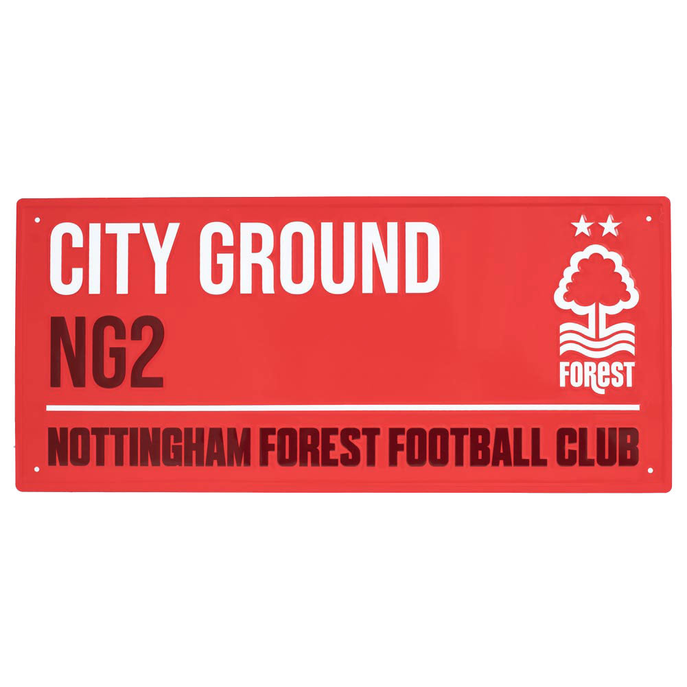 Nottingham Forest FC Colour Street Sign - Buy Metal Signs at GiftMasters.co.uk