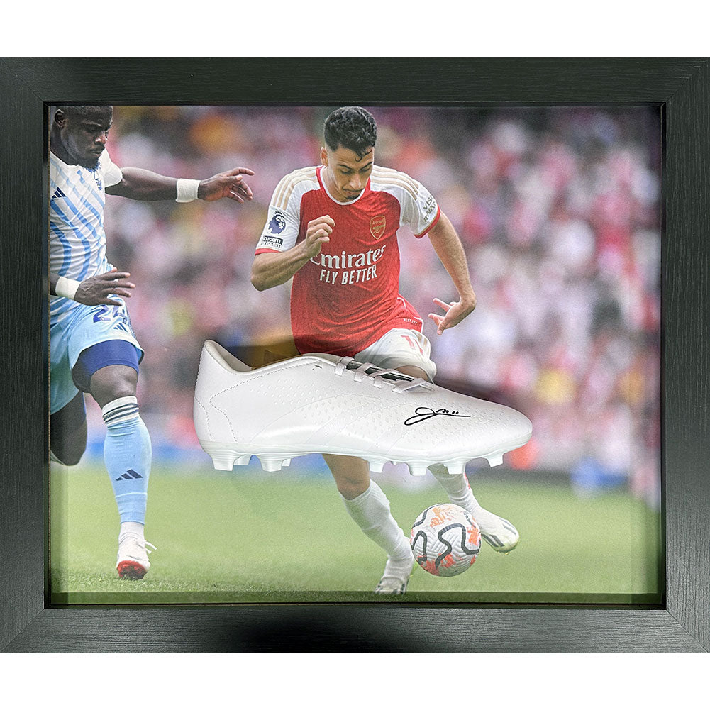 Arsenal FC Martinelli Signed Boot (Framed) - Buy Gloves & Boots at GiftMasters.co.uk