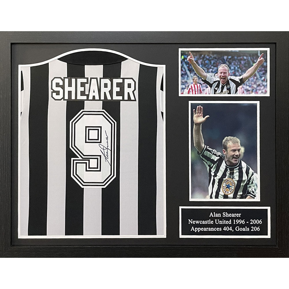 Newcastle United FC Shearer Signed Shirt (Framed) - Buy Shirts at GiftMasters.co.uk