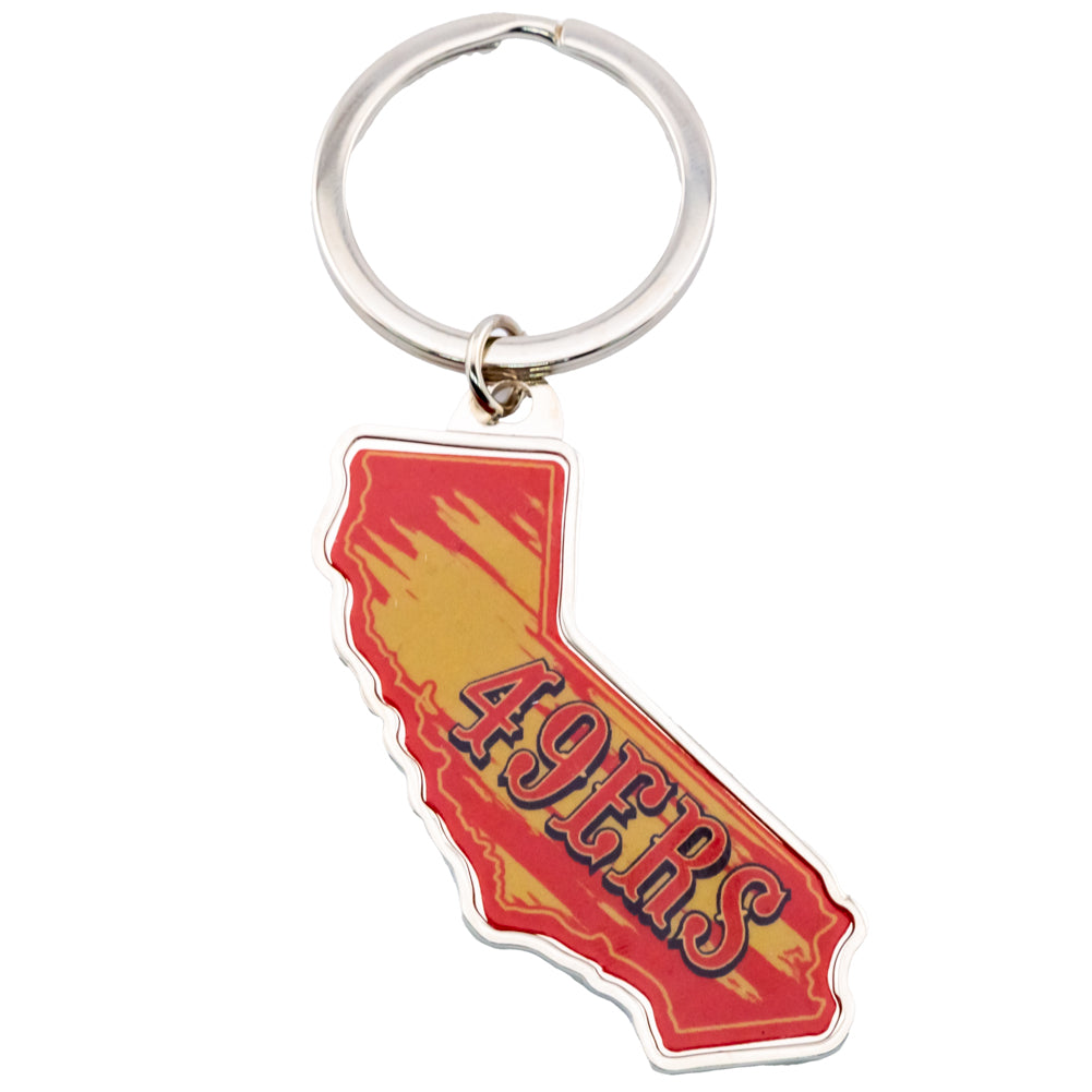 San Francisco 49ers State Shape Keyring - Buy Keyrings at GiftMasters.co.uk