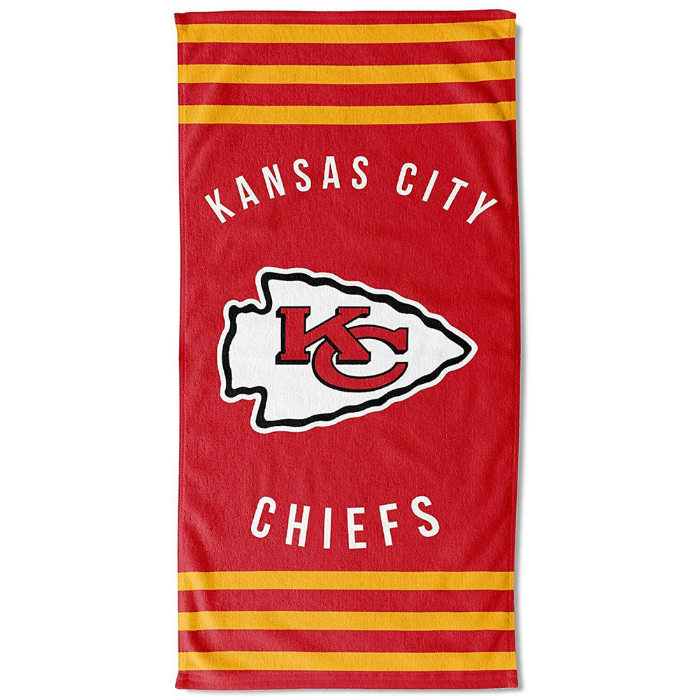 Kansas City Chiefs Stripe Towel - Buy Towels at GiftMasters.co.uk