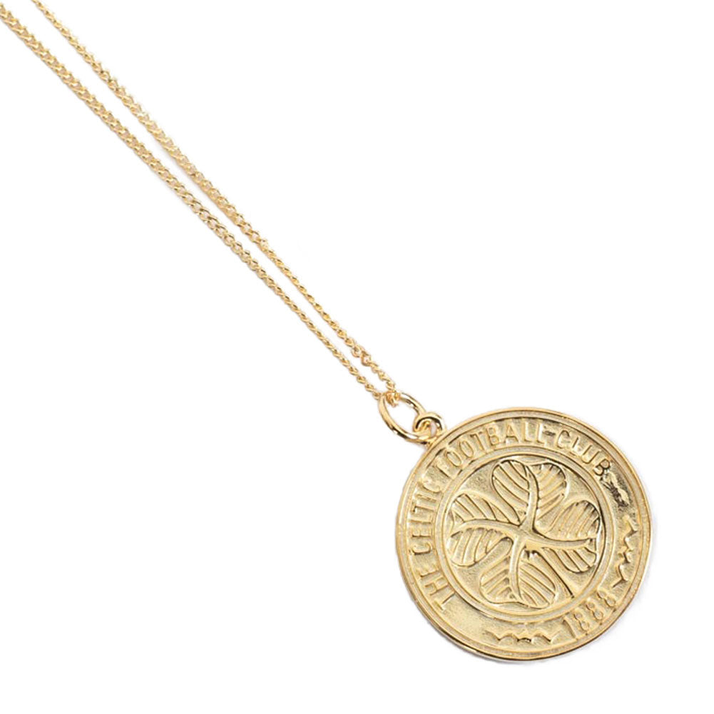 Celtic FC 18ct Gold Plated on Silver Pendant & Chain - Buy Neckwear at GiftMasters.co.uk