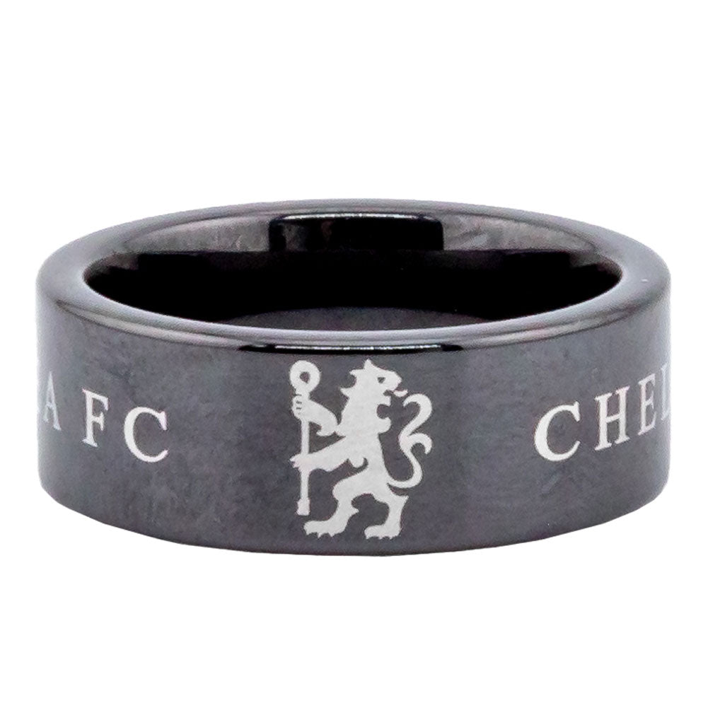 Chelsea FC Black Ceramic Ring - Buy Rings at GiftMasters.co.uk