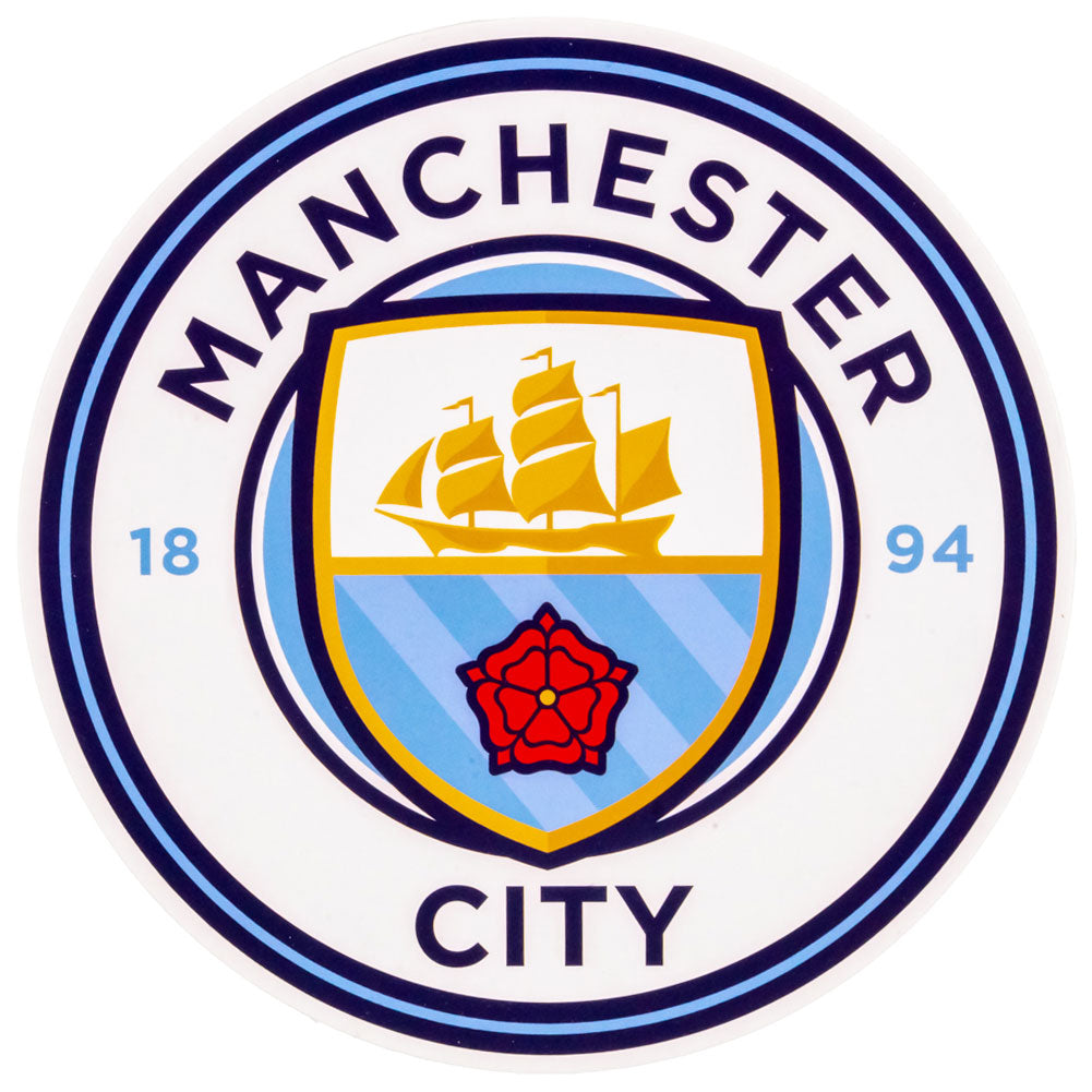 Manchester City FC Crest Car Sticker - Buy Hang Ups & Stickers at GiftMasters.co.uk