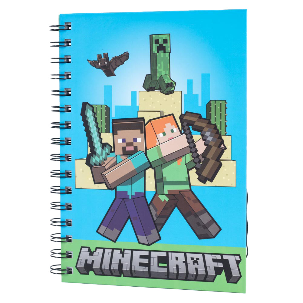 Minecraft Notebook - Notebooks & Binders - Buy Notebooks & Binders at GiftMasters.co.uk