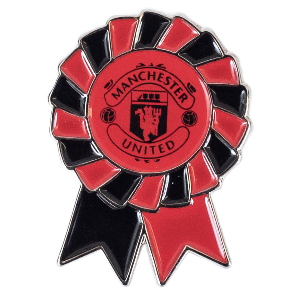 Manchester United FC Rosette Badge - Buy Badges at GiftMasters.co.uk