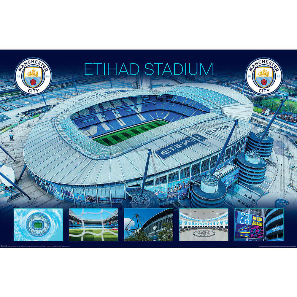 Manchester City FC Etihad Stadium Poster 199 - Buy Posters at GiftMasters.co.uk