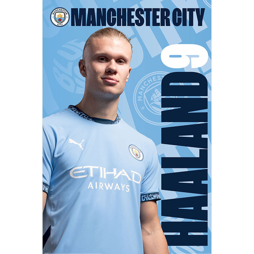 Manchester City FC Haaland Poster 85 - Buy Posters at GiftMasters.co.uk