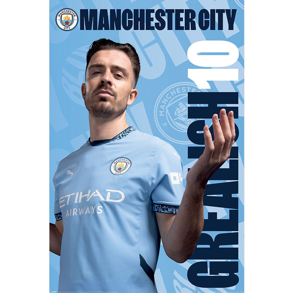 Manchester City FC Grealish Poster 86 - Buy Posters at GiftMasters.co.uk