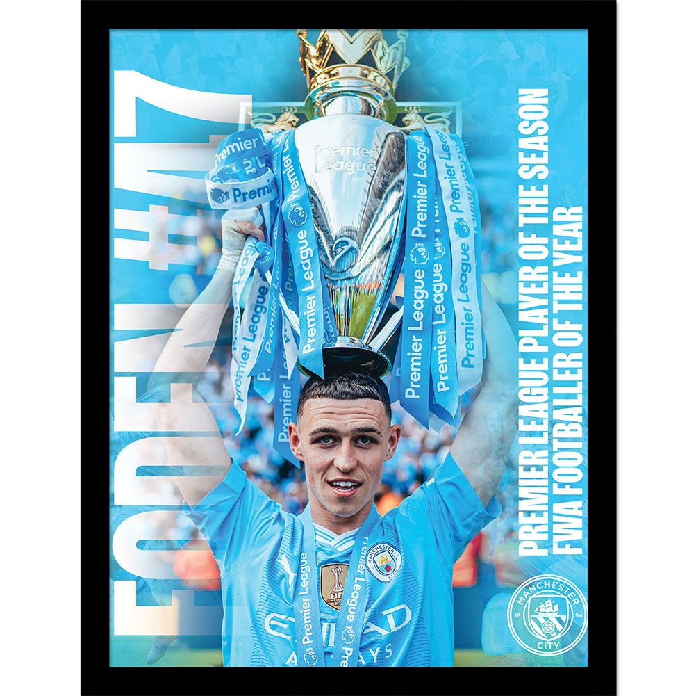 Manchester City FC Foden Framed Picture 16 x 12 - Buy Pictures at GiftMasters.co.uk