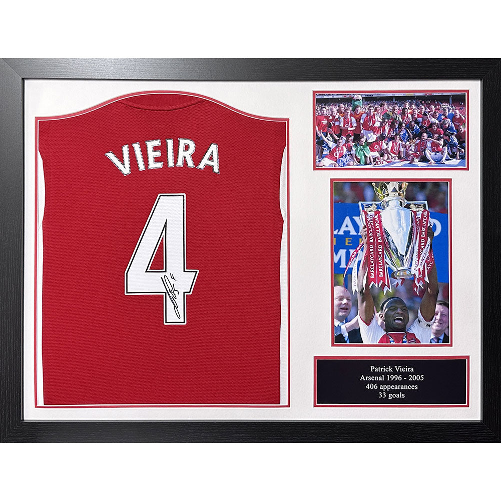 Arsenal FC Vieira Signed Shirt (Framed) - Buy Shirts at GiftMasters.co.uk