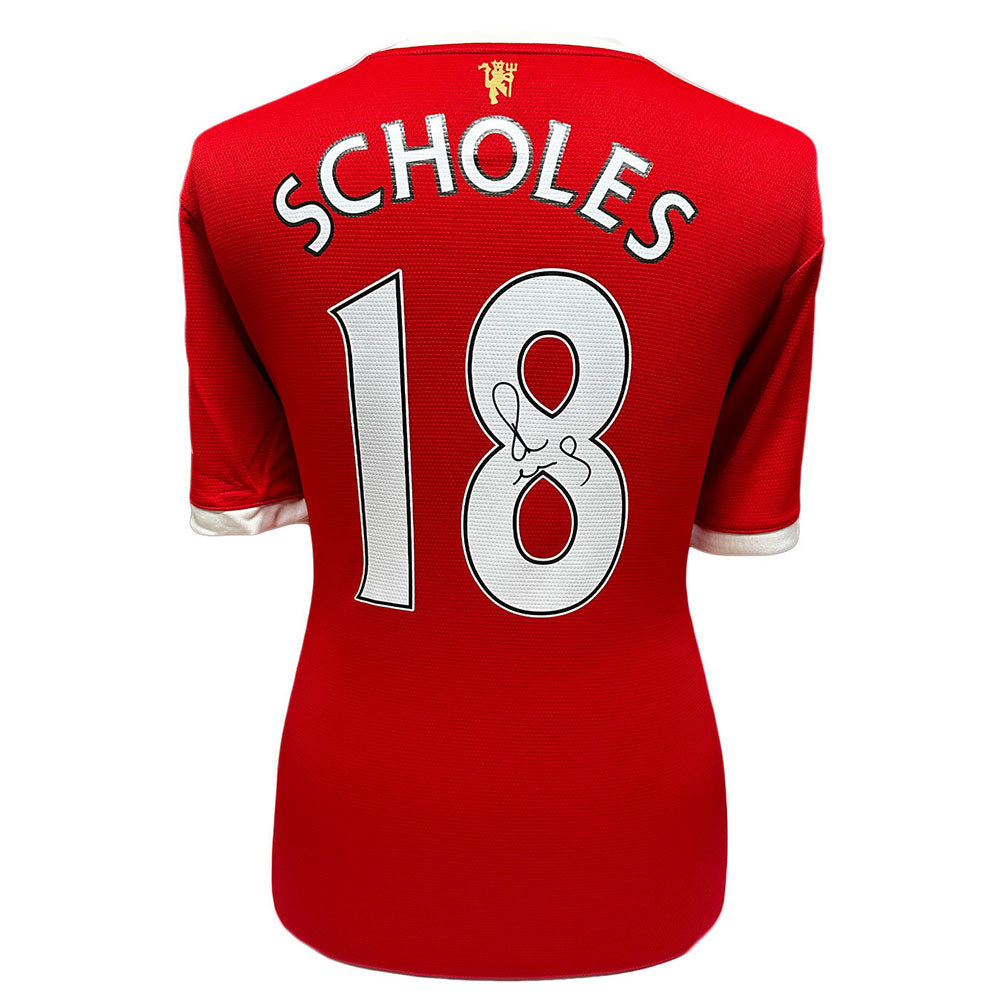 Manchester United FC Scholes Signed Shirt - Buy Shirts at GiftMasters.co.uk