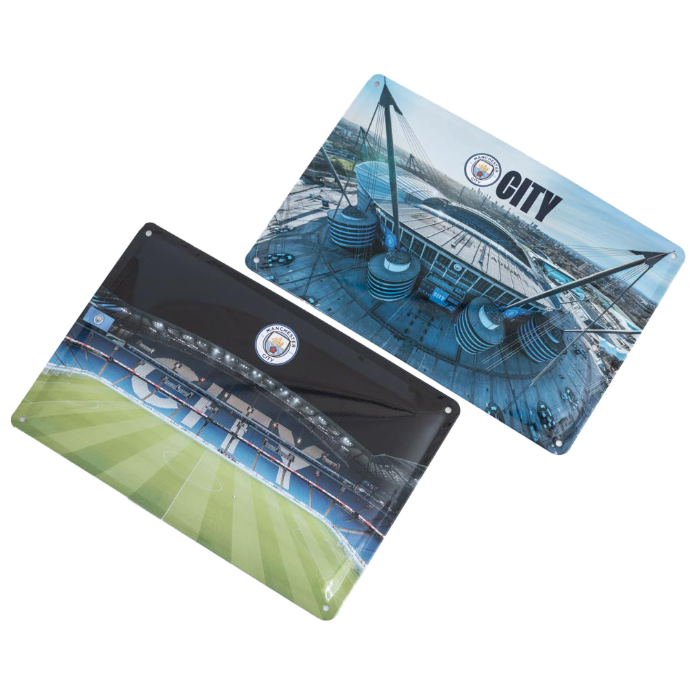Manchester City FC 2pk Stadium Sign - Buy Metal Signs at GiftMasters.co.uk