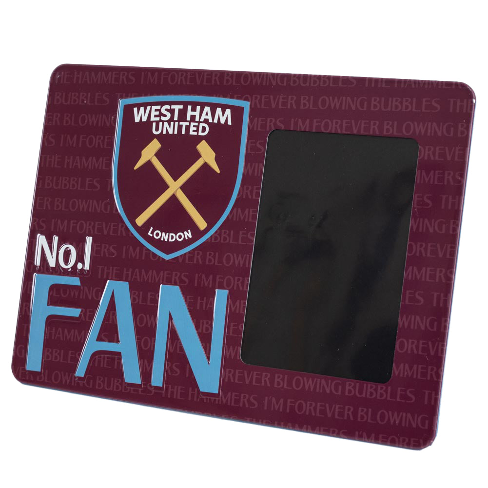 West Ham United FC No1 Fan Picture Frame Sign - Buy Metal Signs at GiftMasters.co.uk