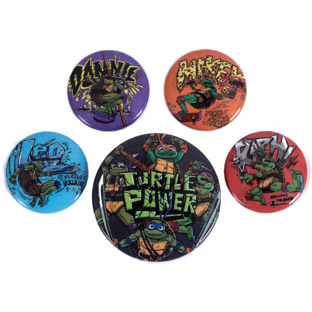 Teenage Mutant Ninja Turtles Button Badge Set - Buy Badges at GiftMasters.co.uk