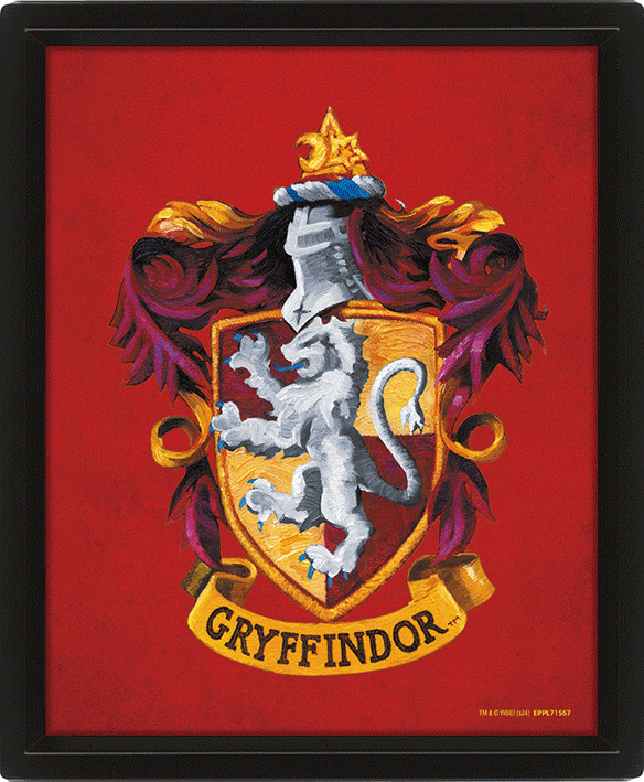 Harry Potter Gryffindor Framed 3D Picture - Buy Pictures at GiftMasters.co.uk