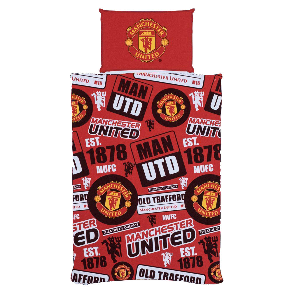 Manchester United FC Patch Duvet Set - Buy Bed Linen at GiftMasters.co.uk