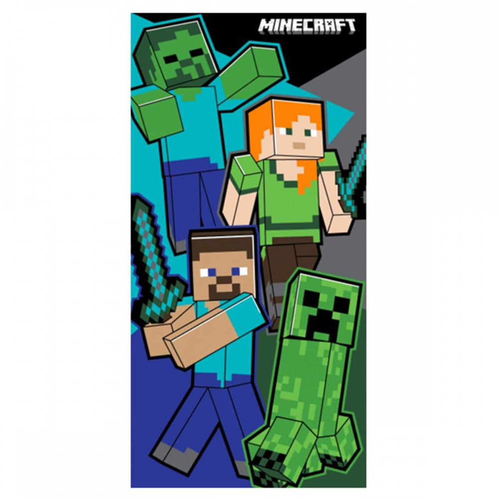 Minecraft Characters Towel - Buy Towels at GiftMasters.co.uk