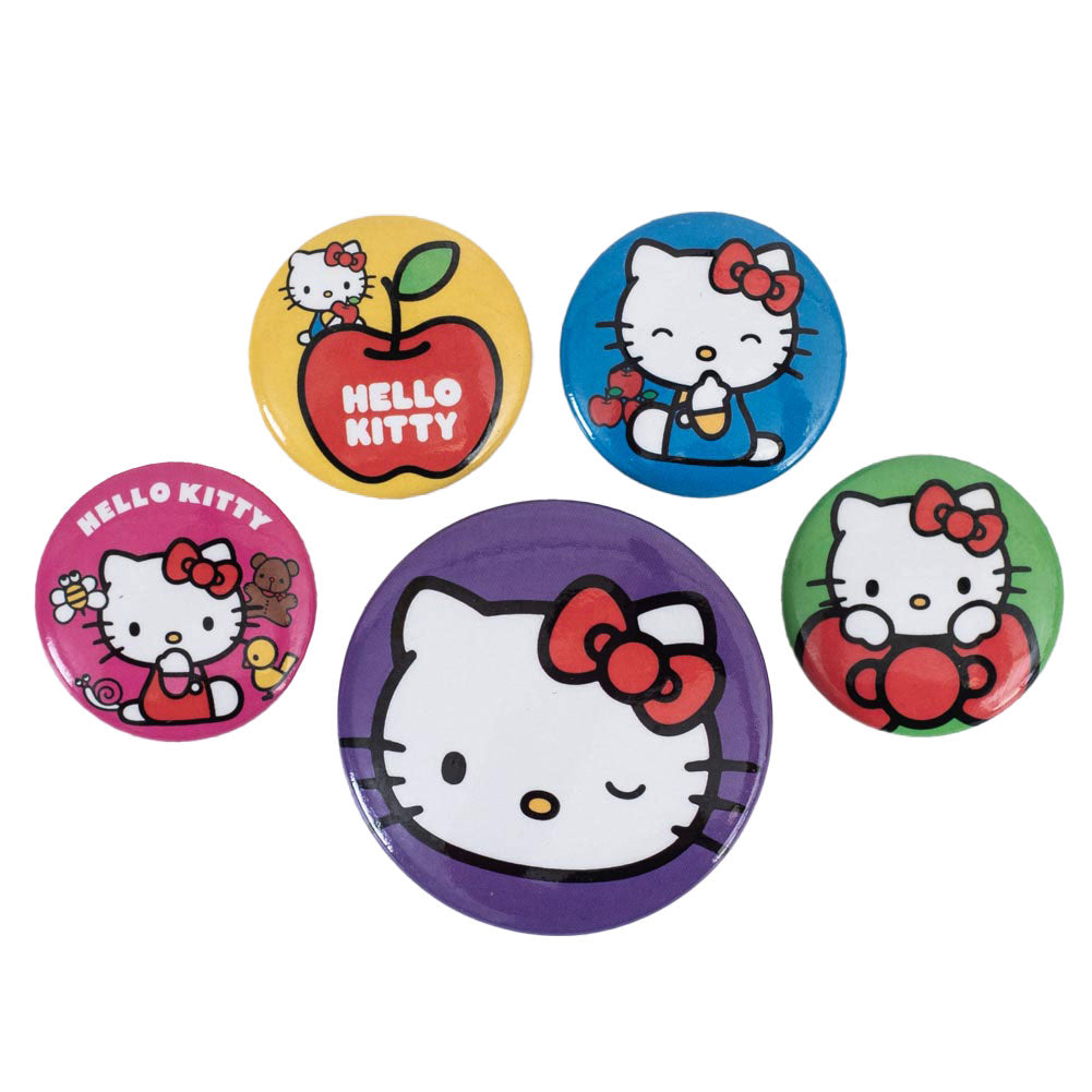 Hello Kitty Button Badge Set - Buy Badges at GiftMasters.co.uk