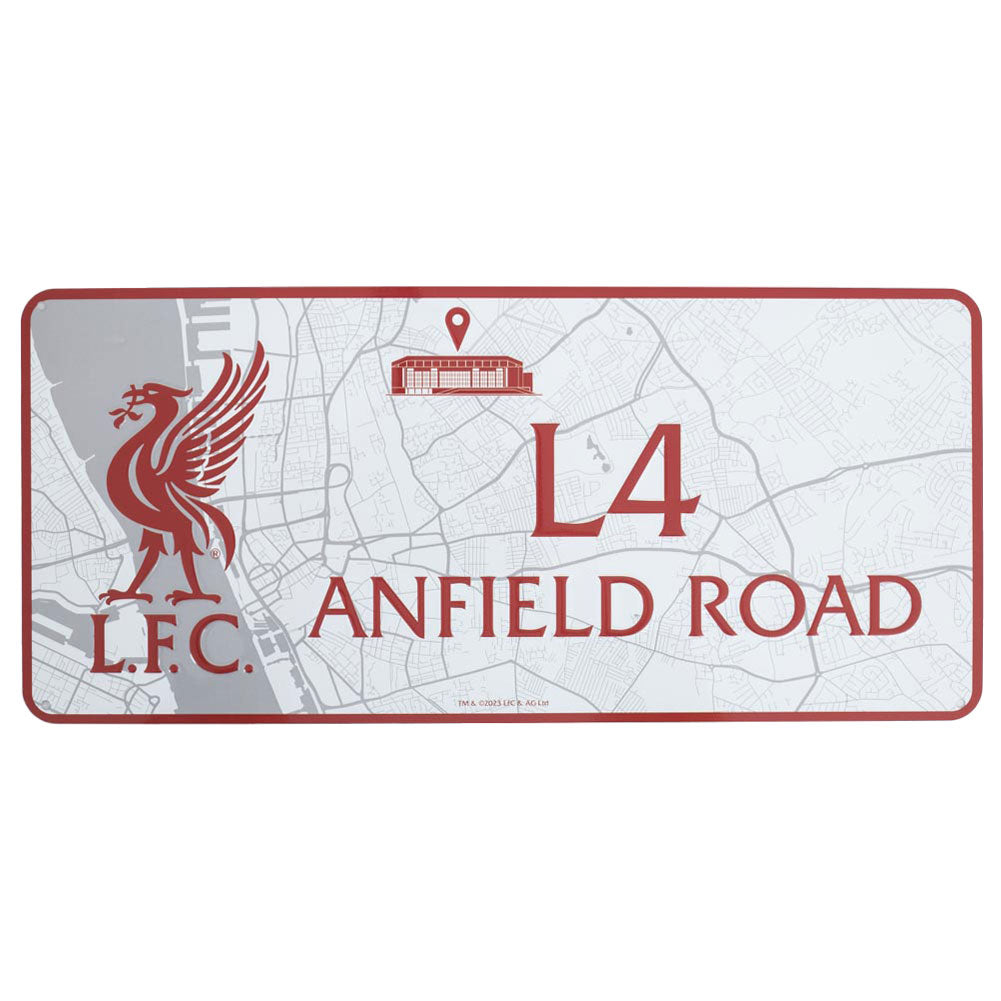 Liverpool FC Route To Sign - Buy Metal Signs at GiftMasters.co.uk