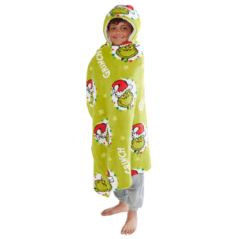 The Grinch Youths Hooded Blanket - Buy Blankets at GiftMasters.co.uk