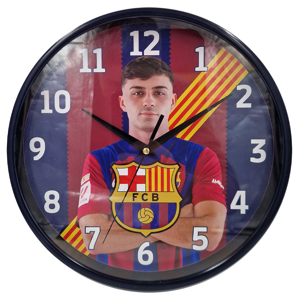 FC Barcelona Pedri Wall Clock - Buy Clocks at GiftMasters.co.uk