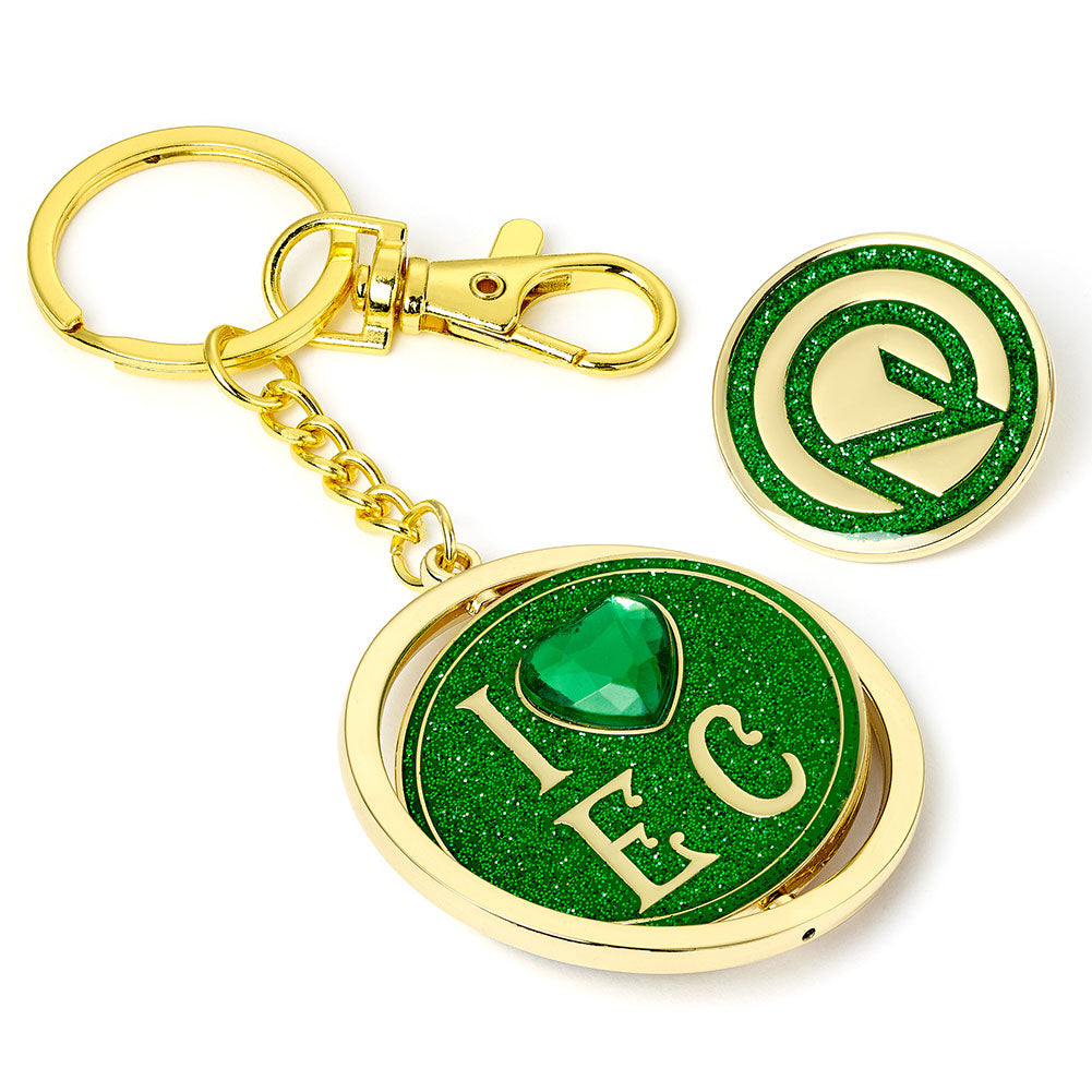 Wicked I Love Emerald City Keyring & Badge Set - Buy Keyrings at GiftMasters.co.uk