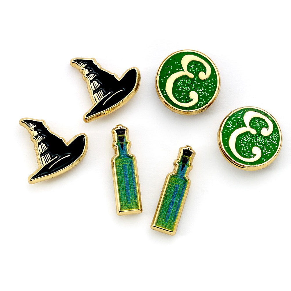 Wicked Elphaba Stud Earrings Set - Buy Gold Plated at GiftMasters.co.uk