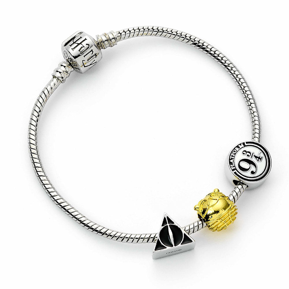 Harry Potter Silver Plated Bead Charm Bracelet - Buy Silver Plated at GiftMasters.co.uk