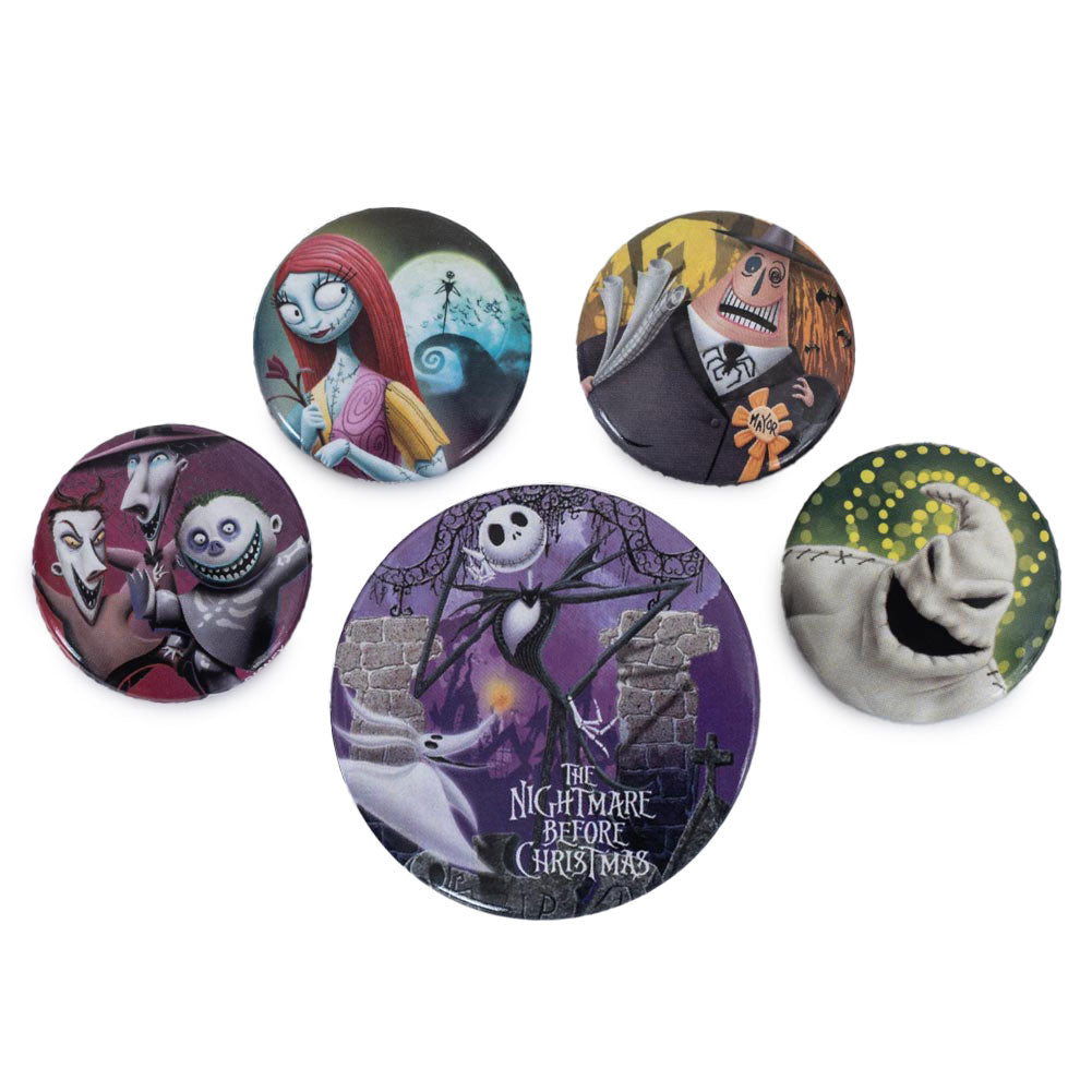 The Nightmare Before Christmas Button Badge Set - Buy Badges at GiftMasters.co.uk