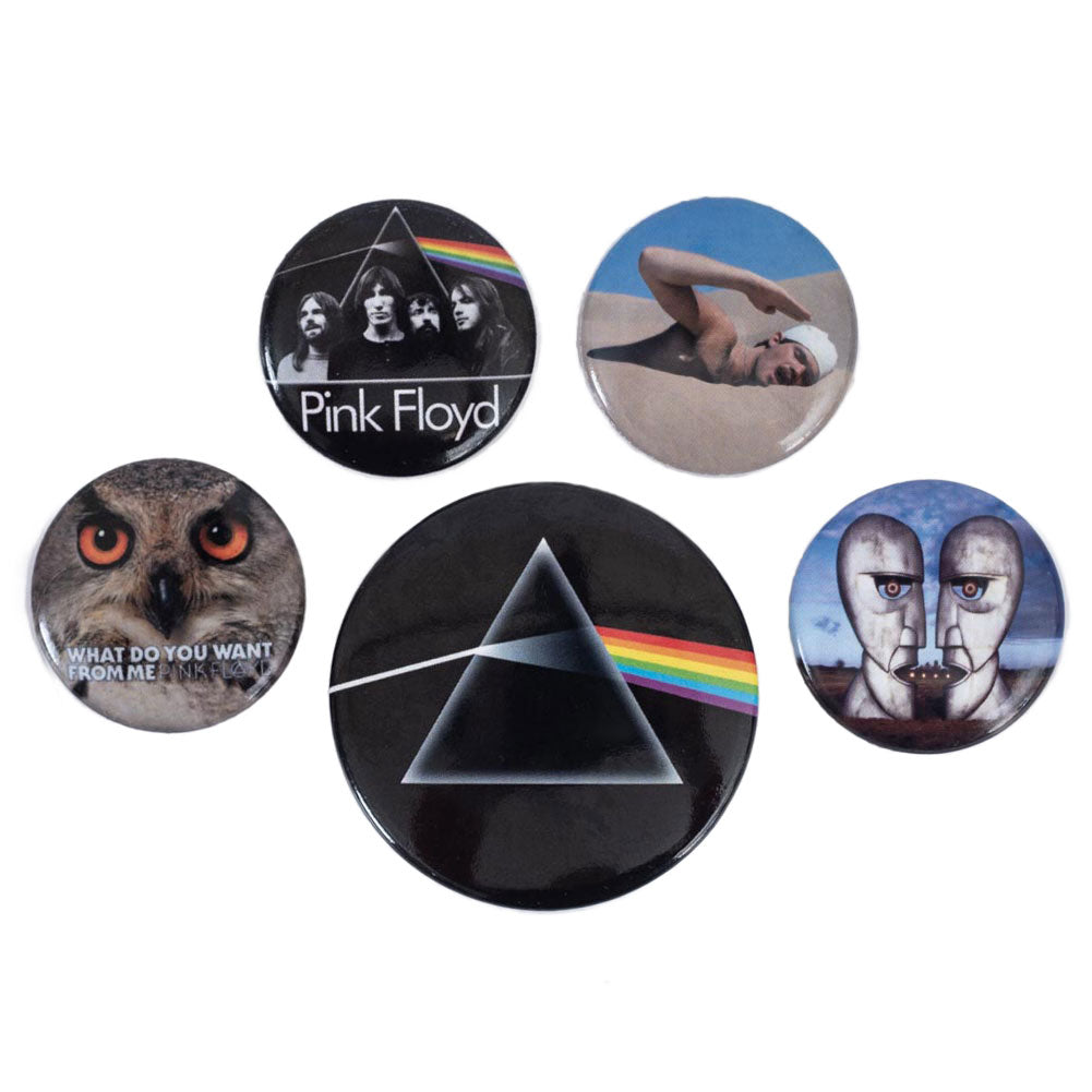 Pink Floyd Classic Button Badge Set - Buy Badges at GiftMasters.co.uk
