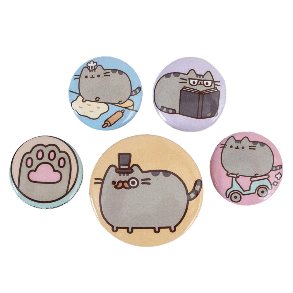Pusheen Fancy Button Badge Set - Buy Badges at GiftMasters.co.uk