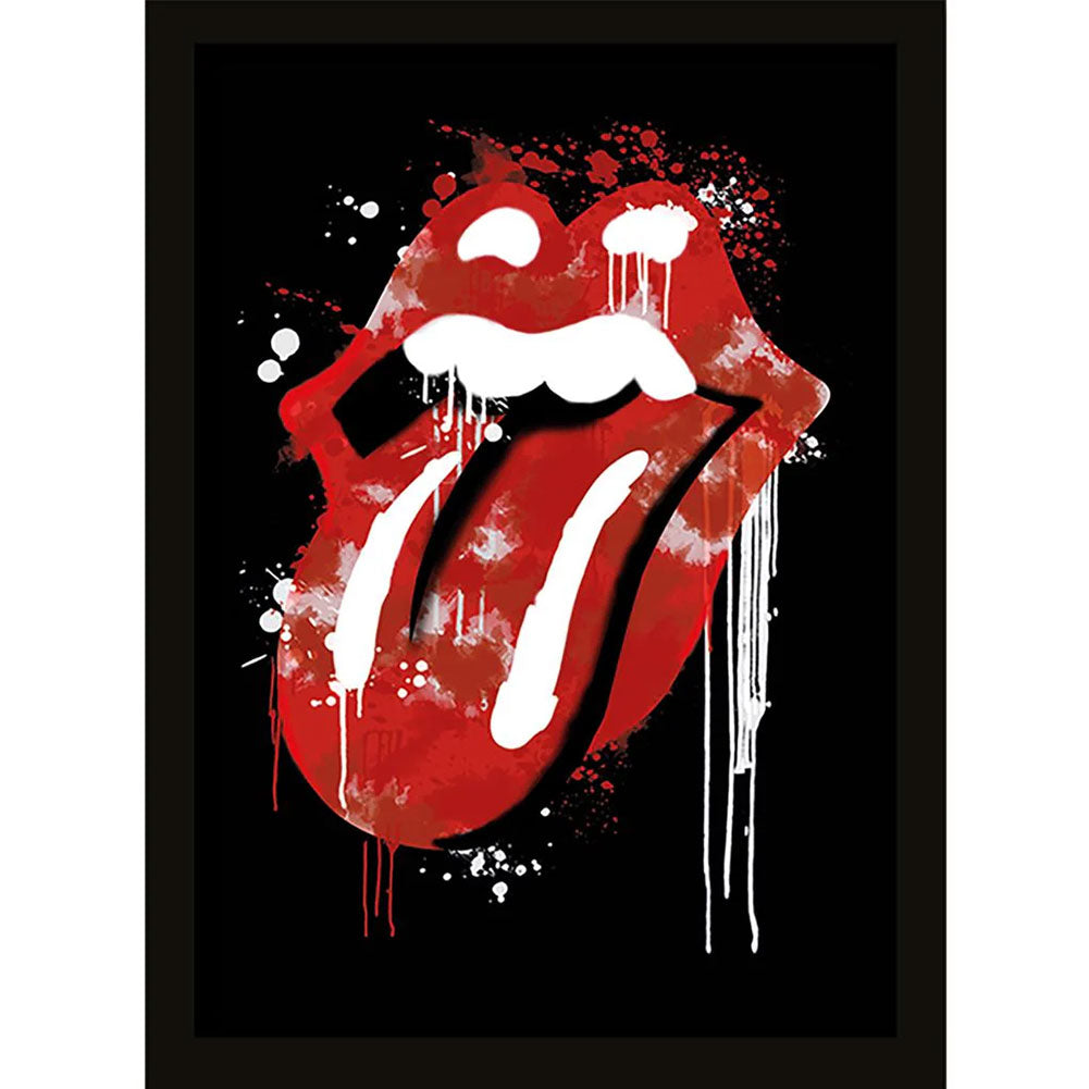 The Rolling Stones Graffiti Lips Picture 16 x 12 - Buy  at GiftMasters.co.uk