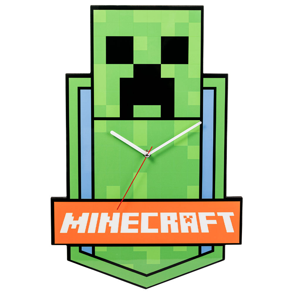 Minecraft Premium Metal Wall Clock - Buy Clocks at GiftMasters.co.uk