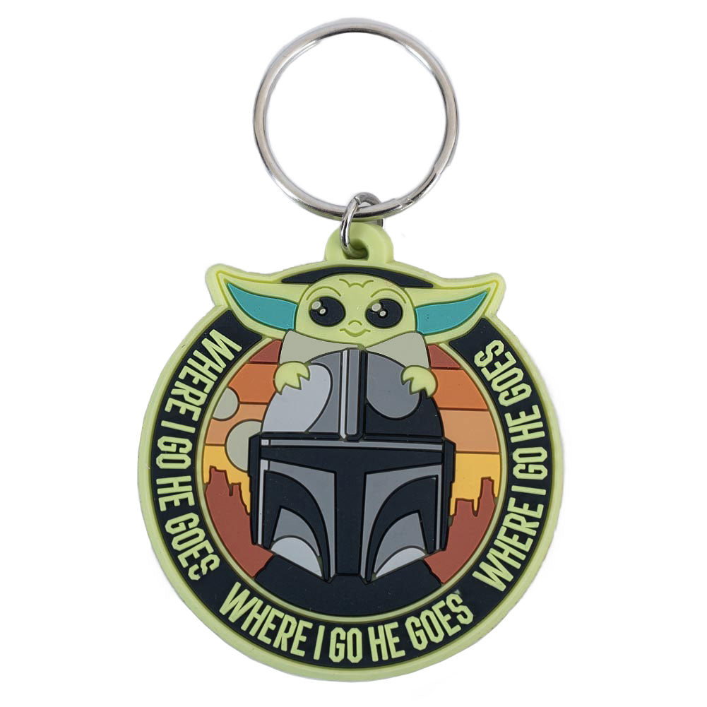 Star Wars: The Mandalorian Grogu & Mando PVC Keyring - Buy Keyrings at GiftMasters.co.uk