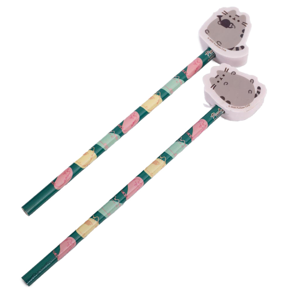Pusheen 2pk Pencil & Topper Set - Buy Pens & Pencils at GiftMasters.co.uk