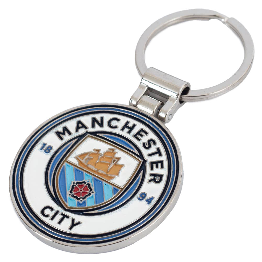 Manchester City FC Executive Crest Keyring - Buy Keyrings & Pens at GiftMasters.co.uk