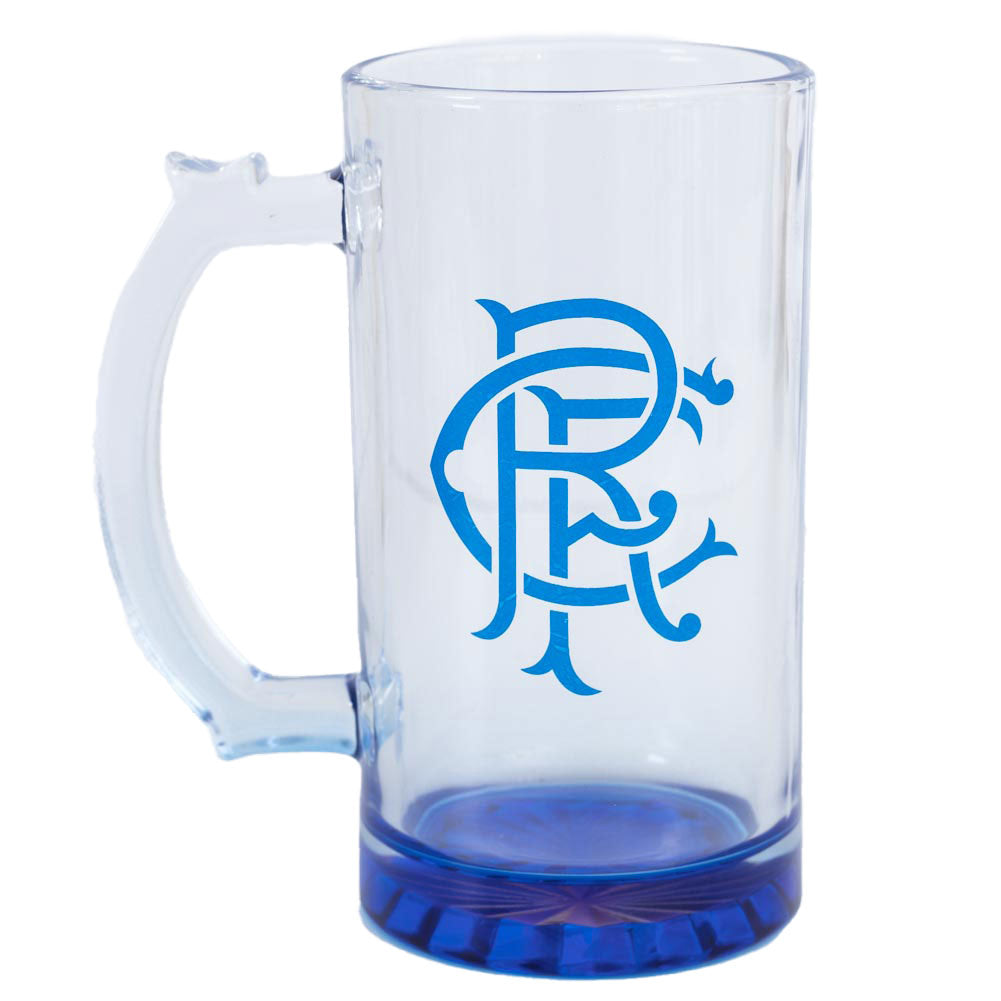 Rangers FC Stein Glass Tankard - Buy Glass Tankards at GiftMasters.co.uk