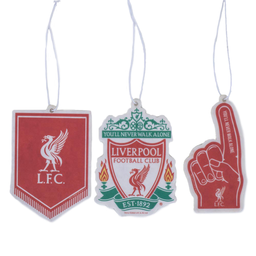 Liverpool FC Crest 3pk Air Freshener - Buy Air Fresheners at GiftMasters.co.uk