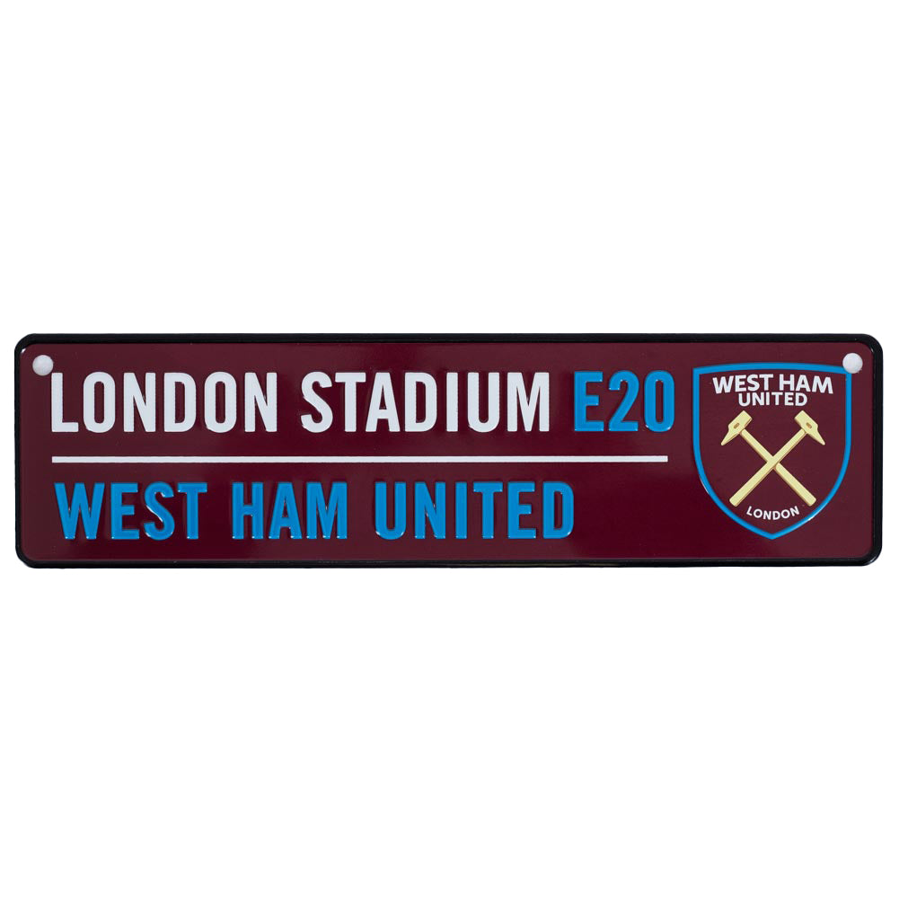 West Ham United FC Colour Window Sign - Buy Metal Signs at GiftMasters.co.uk