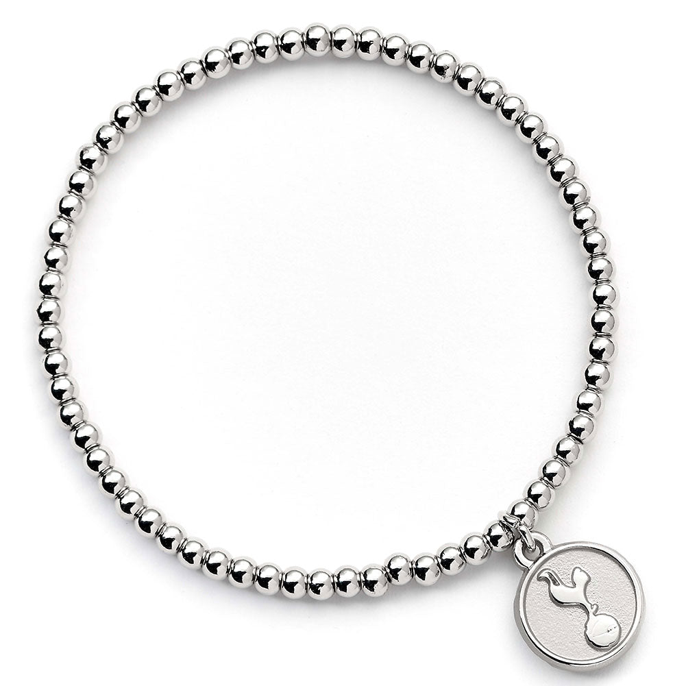 Tottenham Hotspur FC Silver Finish Bead Bracelet - Buy Bracelets & Charms at GiftMasters.co.uk