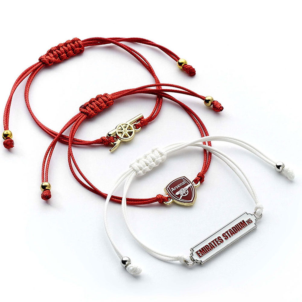 Arsenal FC Friendship Bracelet Set - Buy Silver Plated at GiftMasters.co.uk