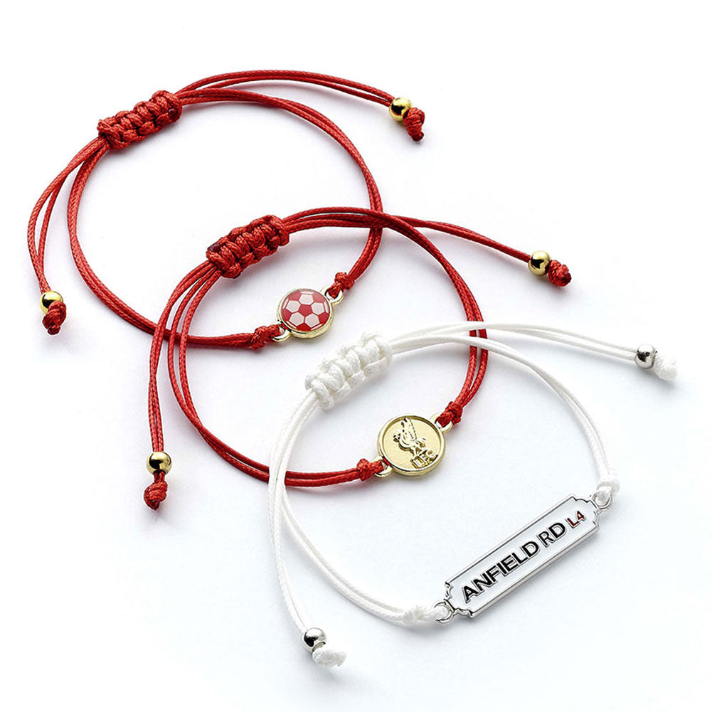 Liverpool FC Friendship Bracelet Set - Buy Silver Plated at GiftMasters.co.uk