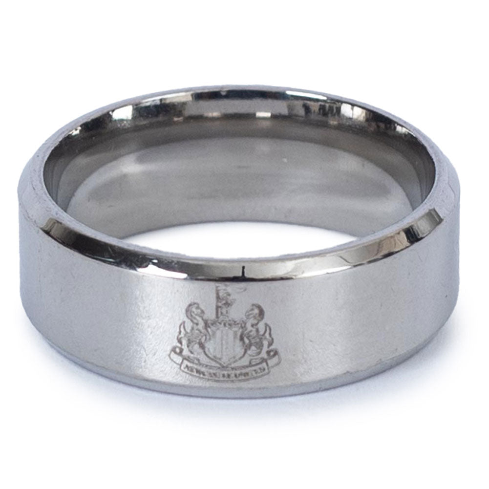 Newcastle United FC Slim Band Ring - Buy Stainless Steel at GiftMasters.co.uk